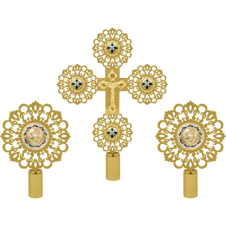 SET 2 Heruvimi + Cruce aurit email 37/42 cm O 42-435 SET 2 Heruvimi + Cruce aurit email 37/42 cm O 42-435