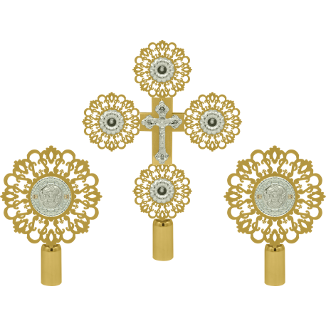 SET 2 Heruvimi + Cruce aurit si argintat 37/42 cm O 42-432 SET 2 Heruvimi + Cruce aurit si argintat 37/42 cm O 42-432