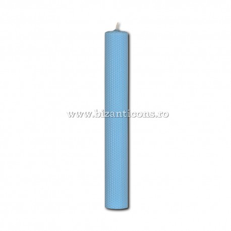 17-401 Lumanare Botez din ceara naturala 40x5,1 cm - bleo