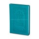73-706 Carte de Rugaciuni - legata in piele - turquoise - 12,3 x 17,3 cm