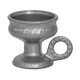 CATUIE antimoniu fara capac MICA 6cm - Argintiu D81-6Ag 22/bax