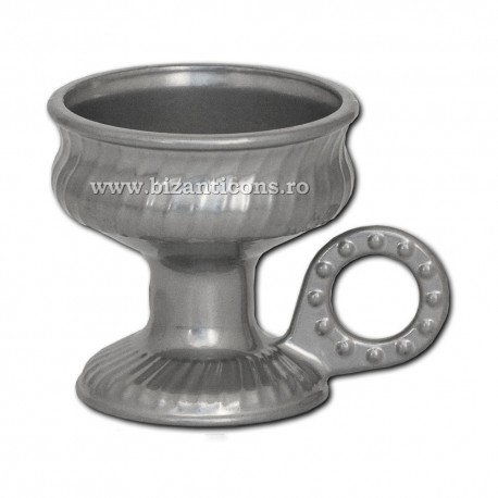 CATUIE antimoniu fara capac MICA 6cm - Argintiu D81-6Ag 22/bax