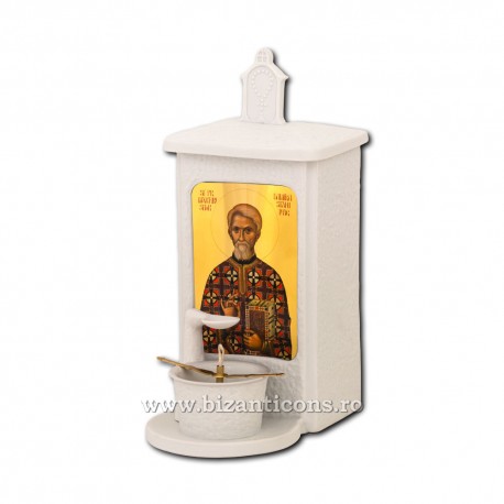 125-528 Candela cu ulei - portelan - 24,5x16x11 cm - Sf. Dumitru Staniloae