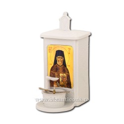 125-538 Candela cu ulei - portelan - 24,5x16x11 cm - Sf. Cuv. Visarion de la Lainic