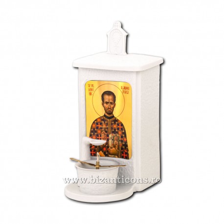 125-542 Candela cu ulei - portelan - 24,5x16x11 cm - Sf Ilarion Felea 