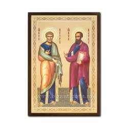 1876-431 Icoana fond auriu 22x30 - Sf. Ap. Petru si Pave