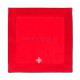 ILITON rosu - cruce argintie+ margine brodata 70x70 IL202-9