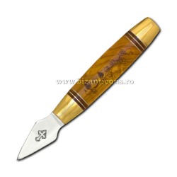 Copie mica - maner lemn - lama INOX 2,2x4,5+10,5cm M103-120