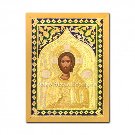 Icoana cizelata manual email 39x49 M Pantocrator O70-001