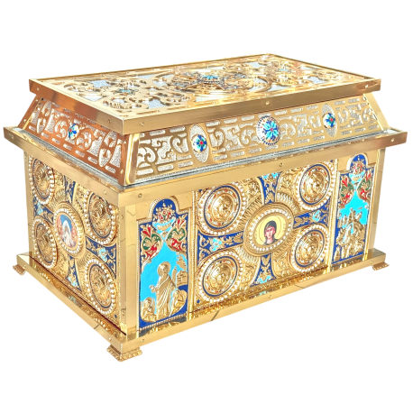 RACLA aurita med icoane - email 68x45x42cm O 140-1356A