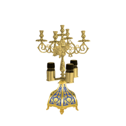 SFESNIC Sf Maslu aurit email albastru Hexa 3 O 57-627