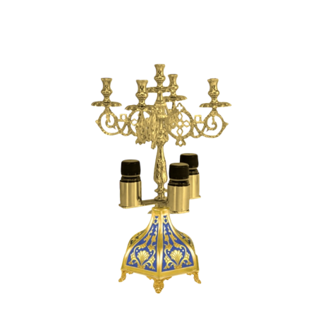 SFESNIC Sf Maslu aurit email albastru Hexa 3 O 57-627