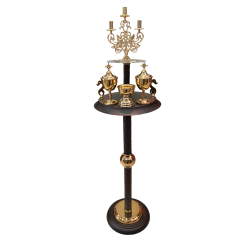 LITIER cu VULTUR aurit - maro + Baza 38x140cm O 97-1016B