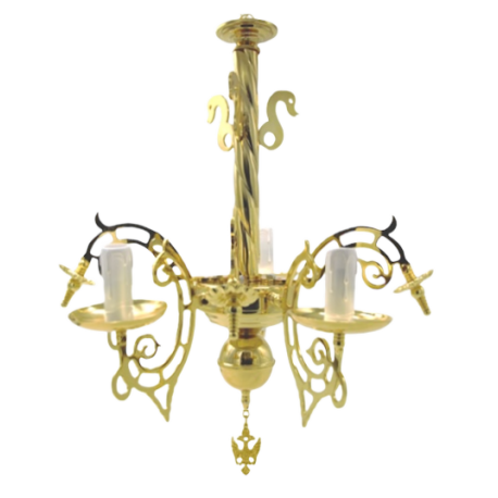 POLICANDRU M2 BRONZ - Aghioritic 3 becuri aurit O 123-1210