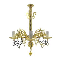 POLICANDRU M2 BRONZ - Aghioritic 5 becuri aurit O 123-1212