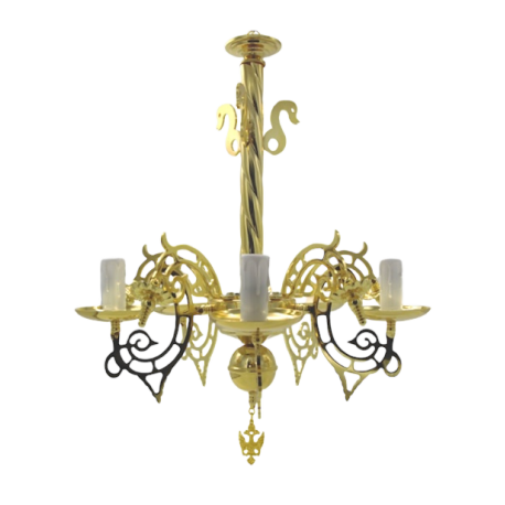 POLICANDRU M2 BRONZ - Aghioritic 5 becuri aurit O 123-1212