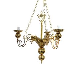 POLICANDRU M6 BRONZ 6 becuri aurit 50x60cm O 3802-6