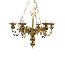 POLICANDRU M6 BRONZ 12 becuri aurit 60x60cm O 3804-12