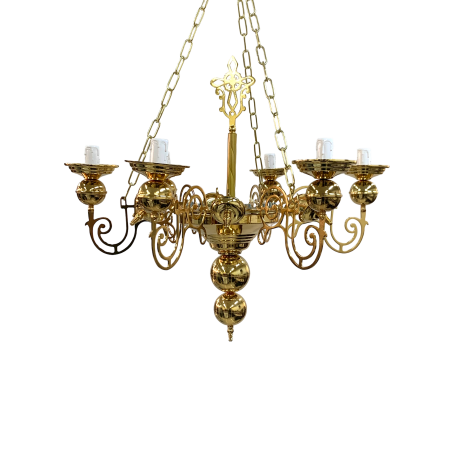 POLICANDRU M6 BRONZ 12 becuri aurit 60x60cm O 3804-12