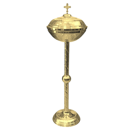 VAS anafora cu picior aurit gravat O 125-1226