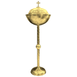 VAS anafora cu picior aurit gravat mare O 125-1228B