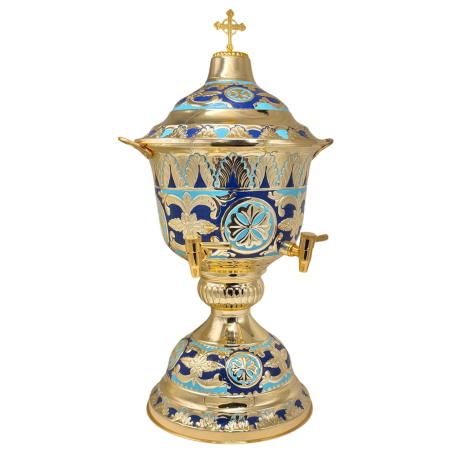 VAS aghiasma 9 litri aurit - email 35x75cm O 128-1259A