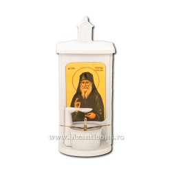 125-519 Candela cu ulei - portelan - 24,5x16x11 cm - Sf.Cuvios Porfirie Kavsokalivitul 