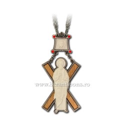 CRUCE Stavrofor argintata Sfantul Andrei - 13x6 cm MT 140-222