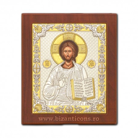 Icoana Ag925 lemn Pantocrator 10x12,5 PM30-001