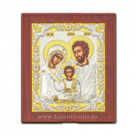 Icoana Ag925 lemn Sf Familie 10x12,5 PM30-015