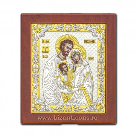 Icoana Ag925 lemn Sf Familie 18x22 PM40-273