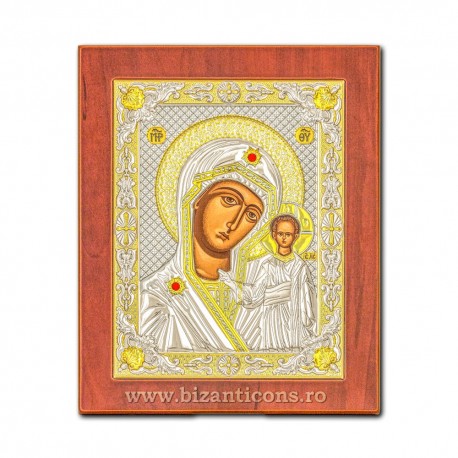 Icoana Ag925 lemn MD Kazan 18x22 PM40-004