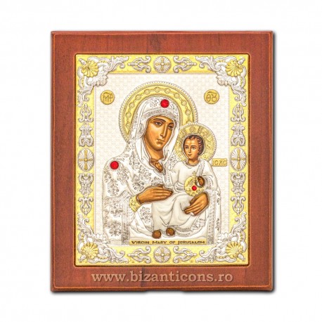 Icoana Ag925 lemn MD Jerusalem 18x22 PM40-006