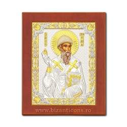 Icoana Ag925 lemn Sf Spiridon 18x22 PM40-012
