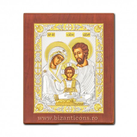 Icoana Ag925 lemn Sf Familie 18x22 PM40-015