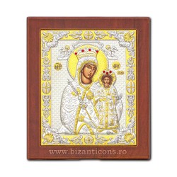 Icoana Ag925 lemn MD cu Trandafir 18x22 PM40-250