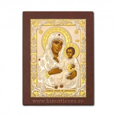 Icoana Ag925 lemn MD Jerusalem 20x26 PM50-006