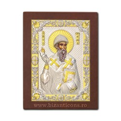 Icoana Ag925 lemn Sf Spiridon 20x26 PM50-012