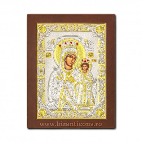 Icoana Ag925 lemn MD cu Trandafir 20x26 PM50-250