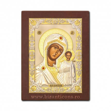 Icoana Ag925 lemn MD Kazan 24x32 PM60-004