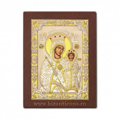 Icoana Ag925 lemn MD cu Trandafir 24x32 PM60-250