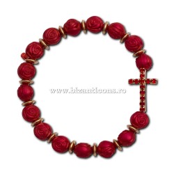 3-60 metanie bile - color - trandafir + cruce 12 stras 12/set