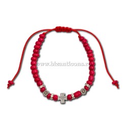 36-109 metanie ata - bile mici sticla - stras + 1 cruce 12/set