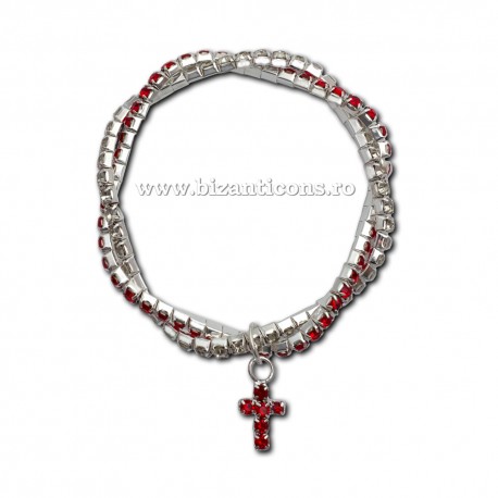 63-91Ag metanie metal argintiu + pietre 2 randuri - medie 12/set