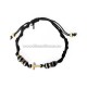 47-65N metanie impletita neagra - inel stras + cruce aurie 12/set RTR2