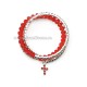 63-14 metanie cristal+pietre + cruci 12/set RED 20% RTR2
