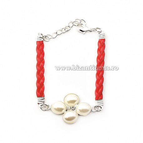 63-21 Metanie snur cu cruce + perle 12/set RED 20% RTR2