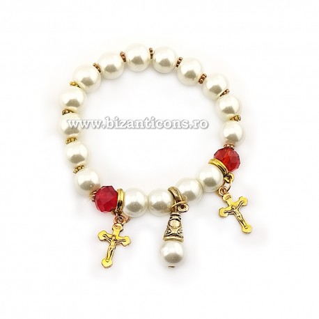 40-81 metanie perle + 2cruci + 1perla 12/set RED 20% RTR2