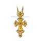 CRUCE Stavrofor Bronz argintat si aurit - piatre rosii si blue AT 140-168