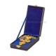 CRUCE Stavrofor Bronz argintat si aurit - piatre rosii si blue AT 140-168